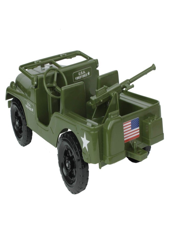 Tim Mee Toy TimMee Recon Patrol M38 Military 4x4 - Olive Green Action Figure Size - Made in USA - Image 3